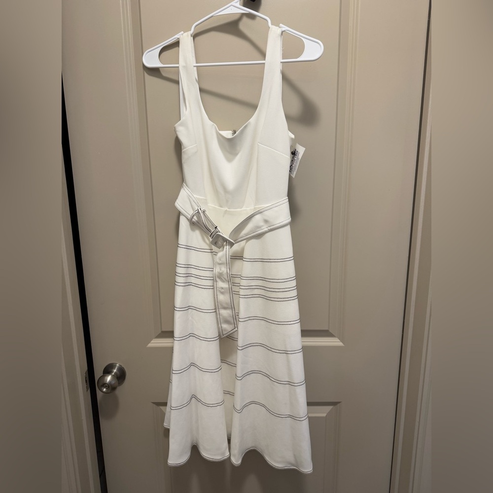 White Sunday best dress with belt